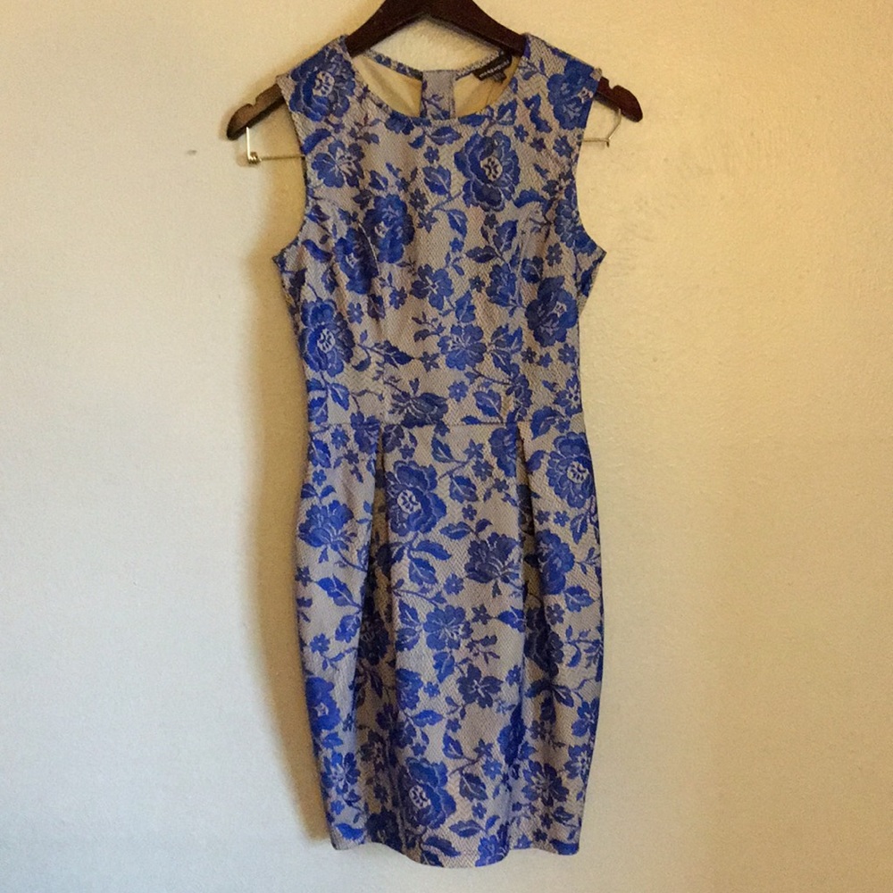 Warehouse Bonded Lace Lantern Dress